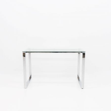 Simple, wide, high-quality glass table top, using high-hardness tempered glass and metal frame.